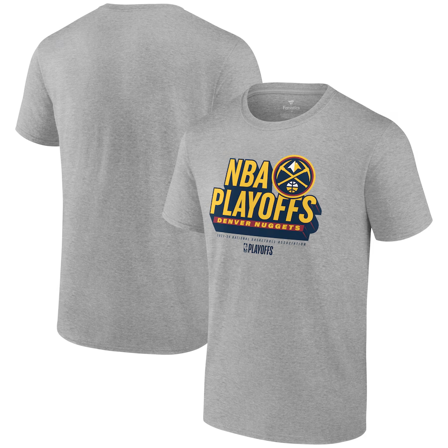 Men 2024 NBA Denver Nuggets grey Tshirts